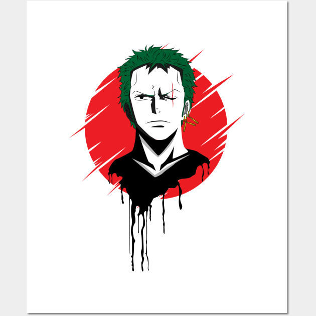 Zoro - One Piece Anime Wall Art by mounier